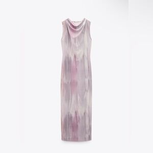 Zara Printed Tulle Dress